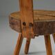 Set brutalist tree trunk chairs, 1970s France.