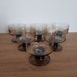 Vintage Mobil Oil champagne glass 1970