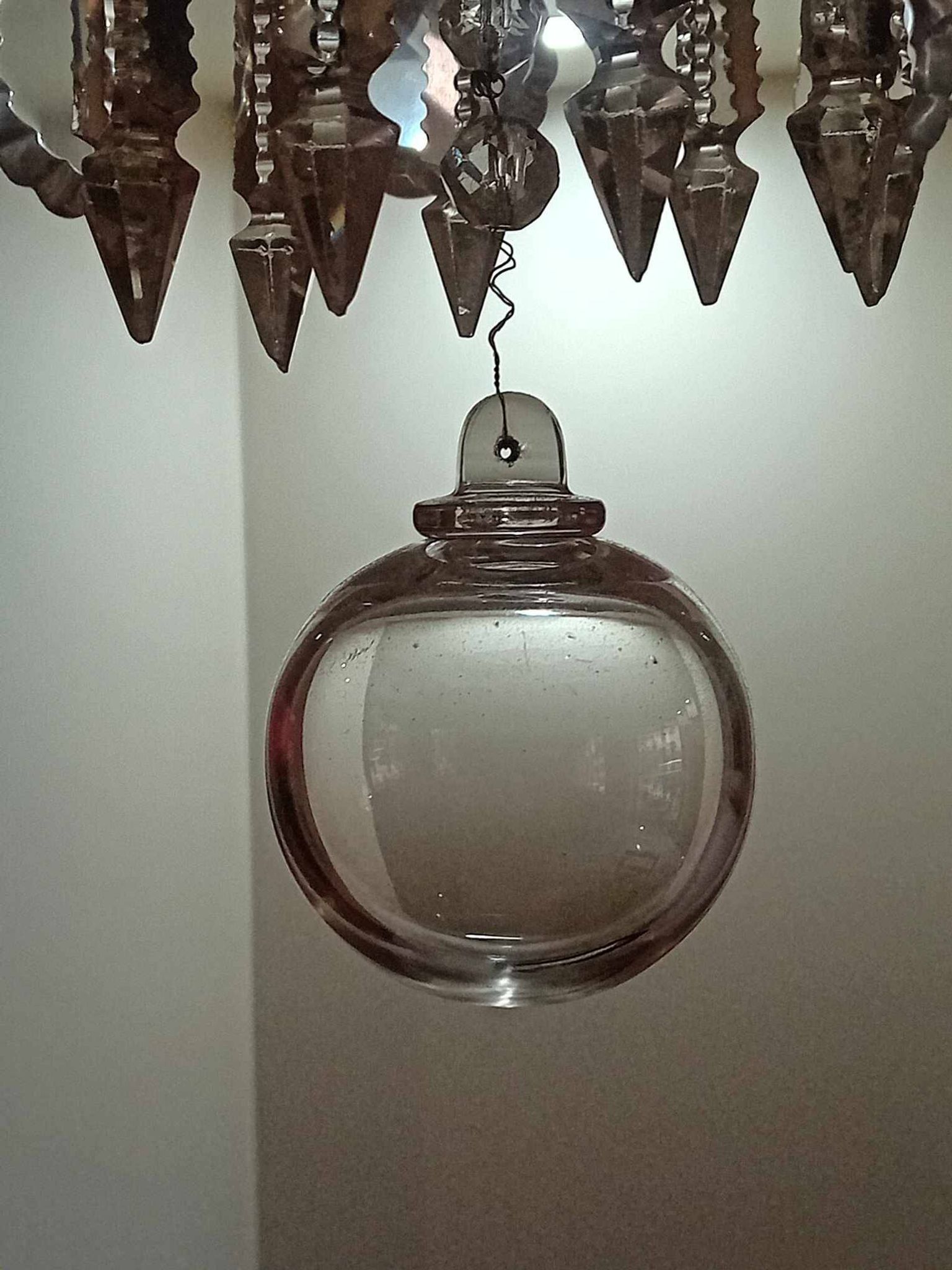 Large crystal chandelier from the 1st half of the 20th century.