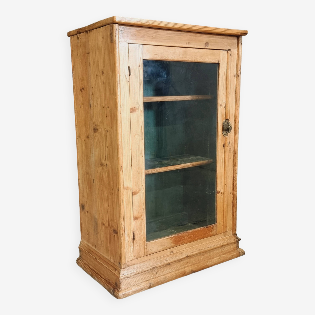 Glazed Painted Display Cabinet Made From Old Pine Glazed Painted Display Cabinet Made From Old Pine