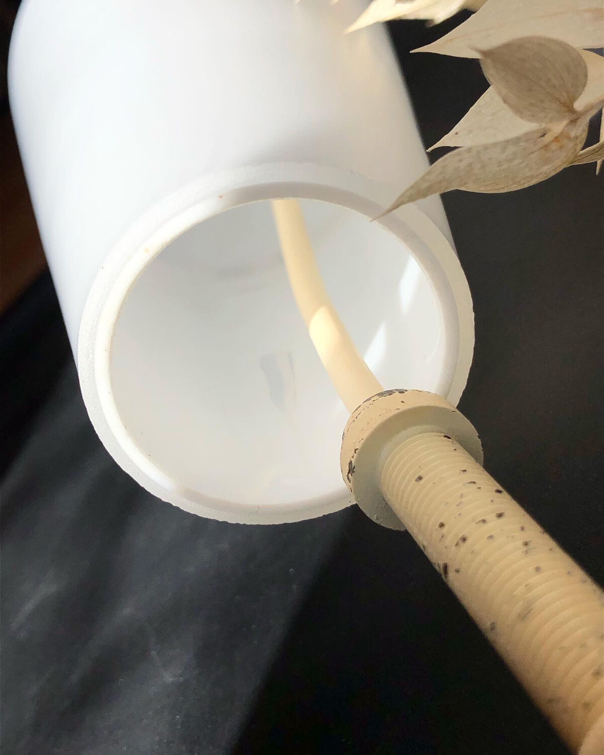 Vintage opaline pendant lamp