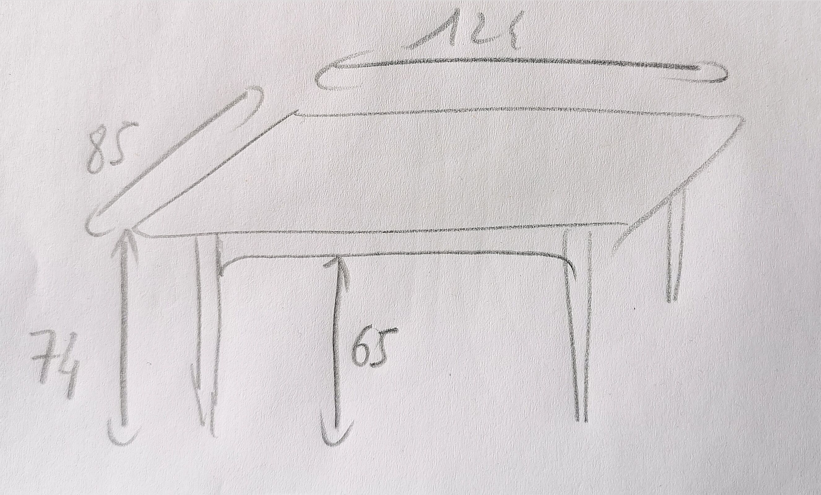 Scandinavian teak table 60/70