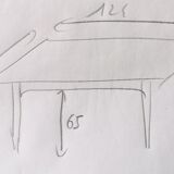 Scandinavian teak table 60/70