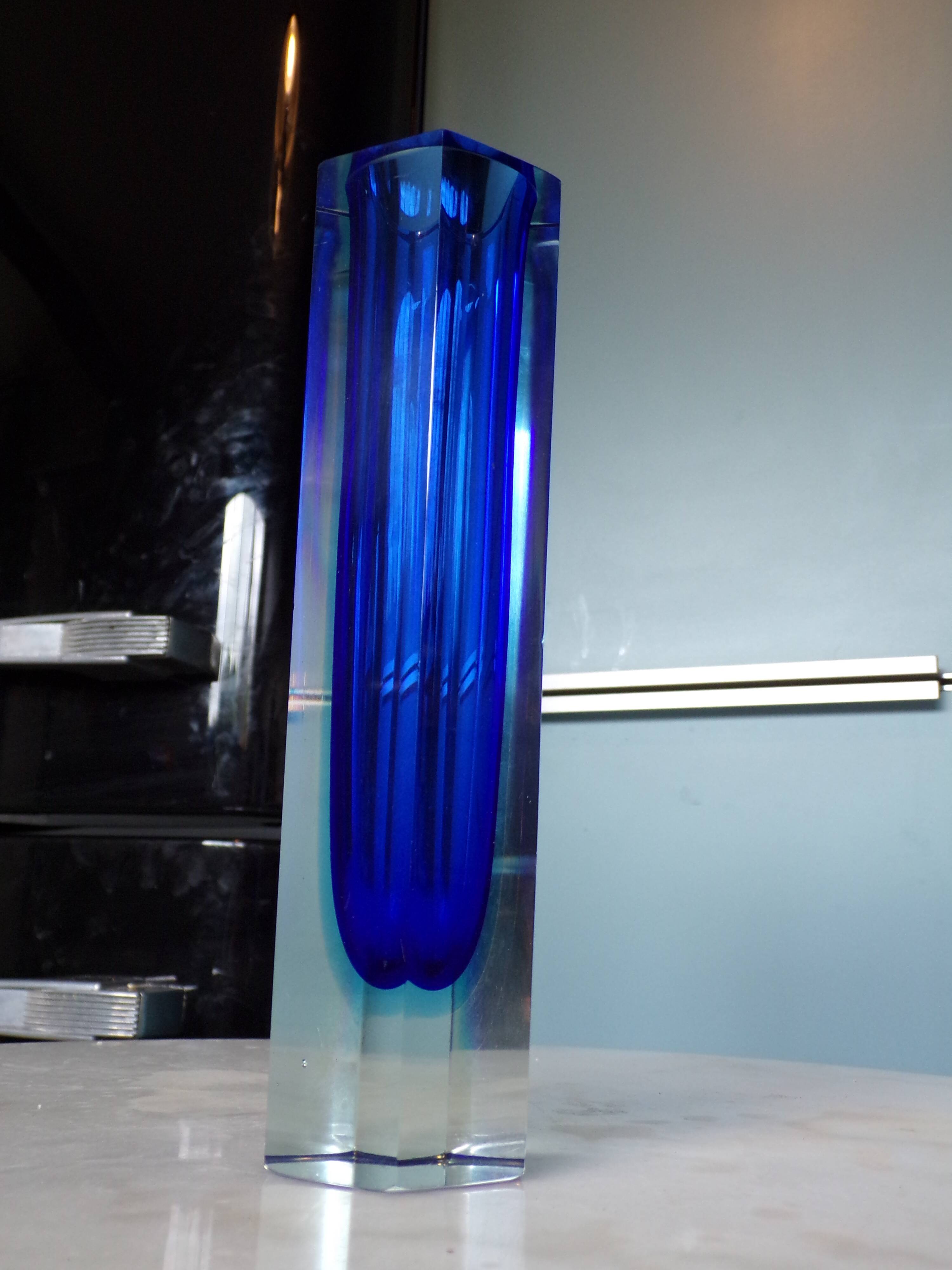Murano Sommerso vase h=22cm