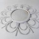 Miroir soleil en rotin vintage