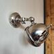 Adjustable brushed metal spotlight - articulated headlight lamp
