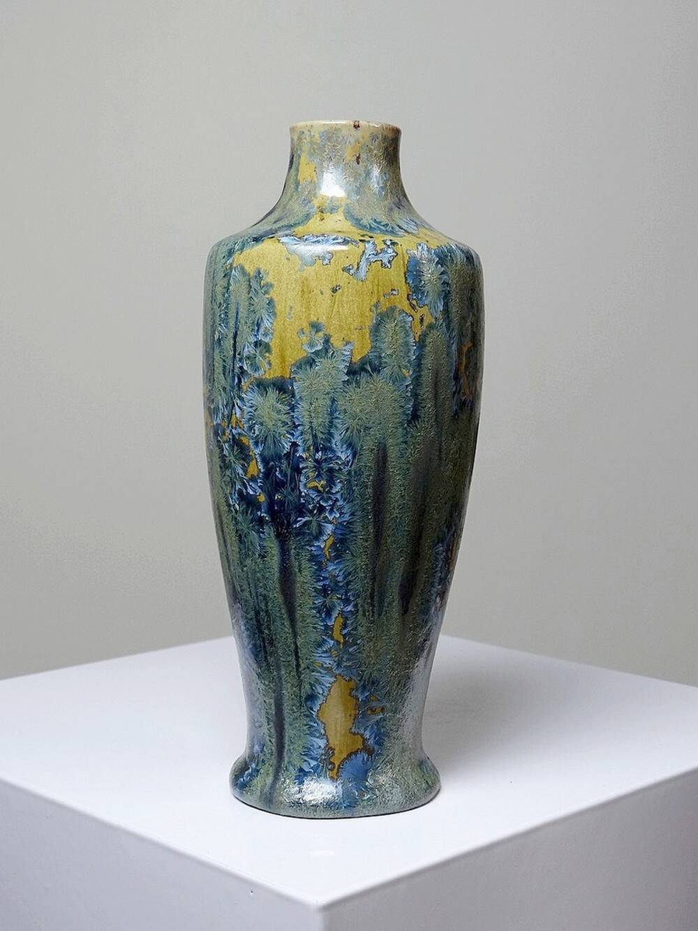 アルフレッド・ルノローAlfred Renoleau Rare small antique vase Alfred Renoleau stoneware crystalline