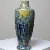 Rare petit vase ancien Alfred Renoleau grès émaux cristallins art déco