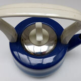 Old blue enamelled kettle