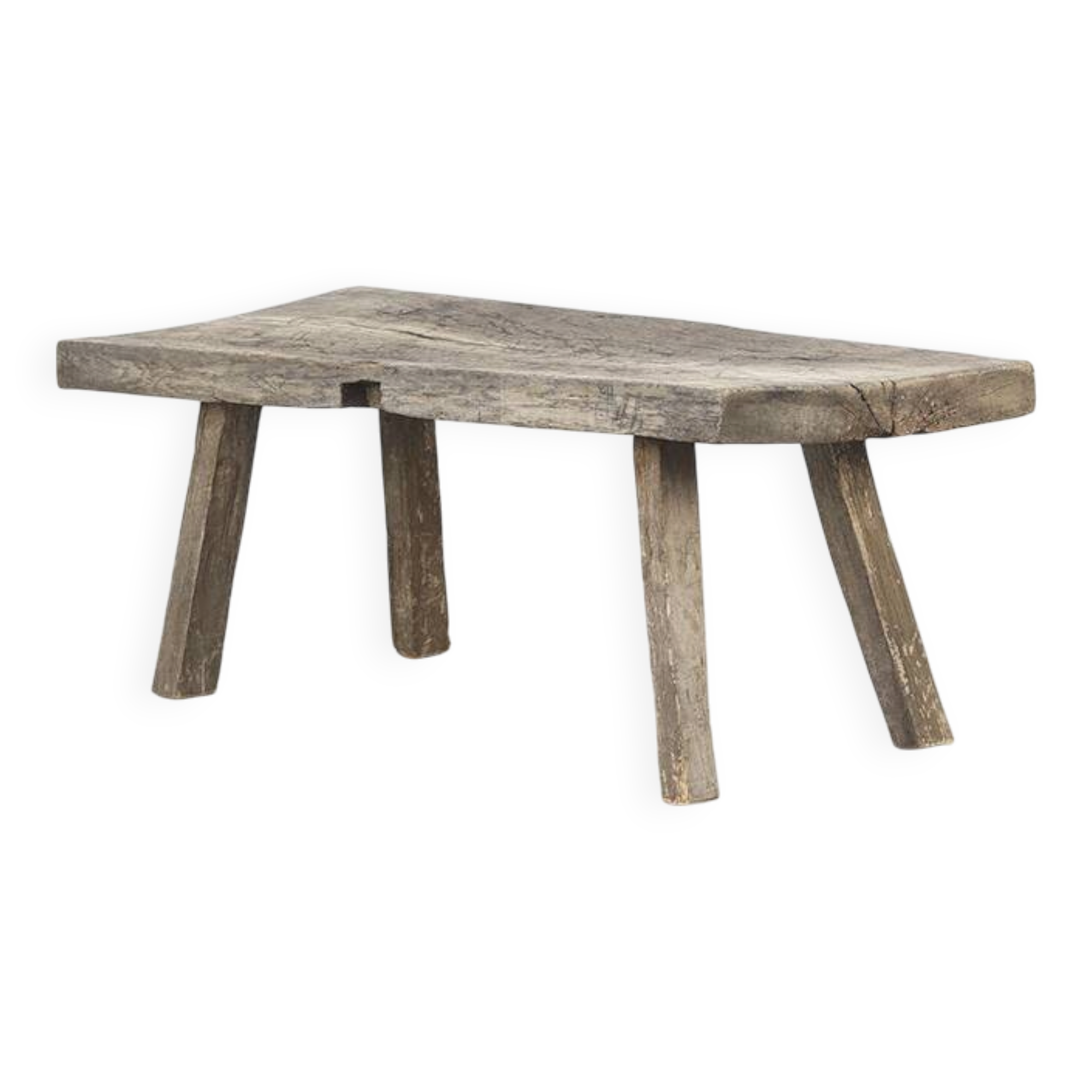 Table basse primitive Wabi Sabi de style ferme rustique