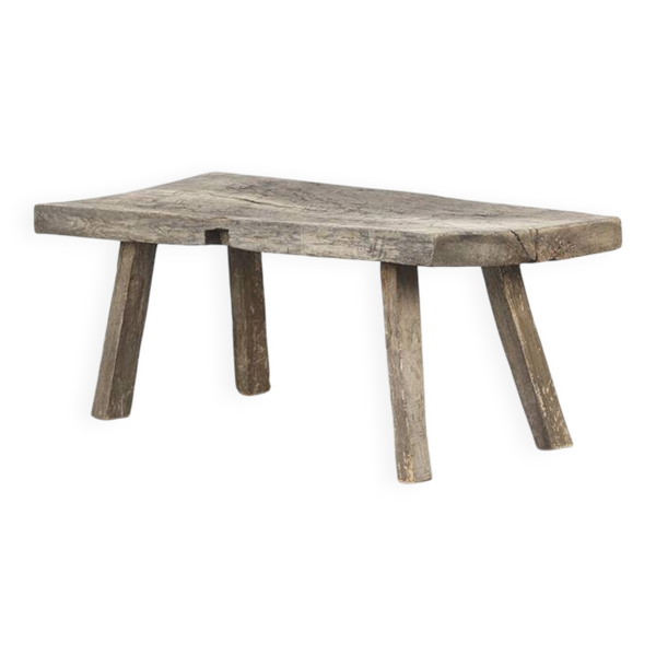 Table basse primitive Wabi Sabi de style ferme rustique