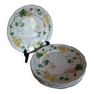 Assiettes plates Villeroy&Boch modèle Géranium Malva