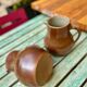 Set of 2 large vintage stoneware pitchers