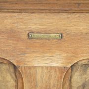 Shannon File Co drum desk in Victorian walnut with certificate.