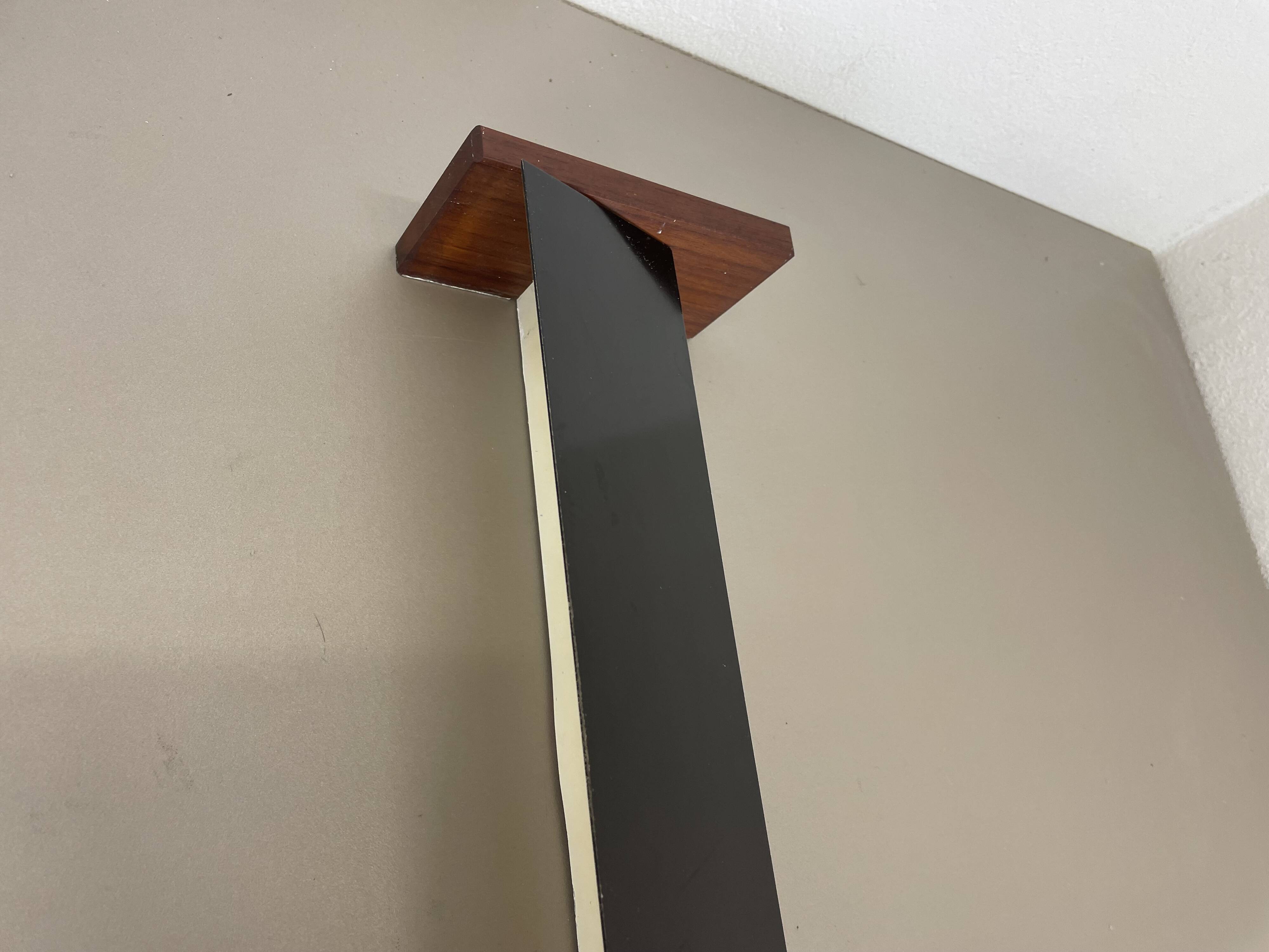 cubic Large 38cm Teak and Metal adjustable wall light element, Germany 1950s