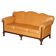 Restored three-seater leather canapé in late Victorian style.