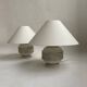 Paire de pieds de lampe 1980 art deco vintage