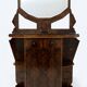 Art Deco Italian Walnut Briar Sideboard with Mirror, Early 20th Century