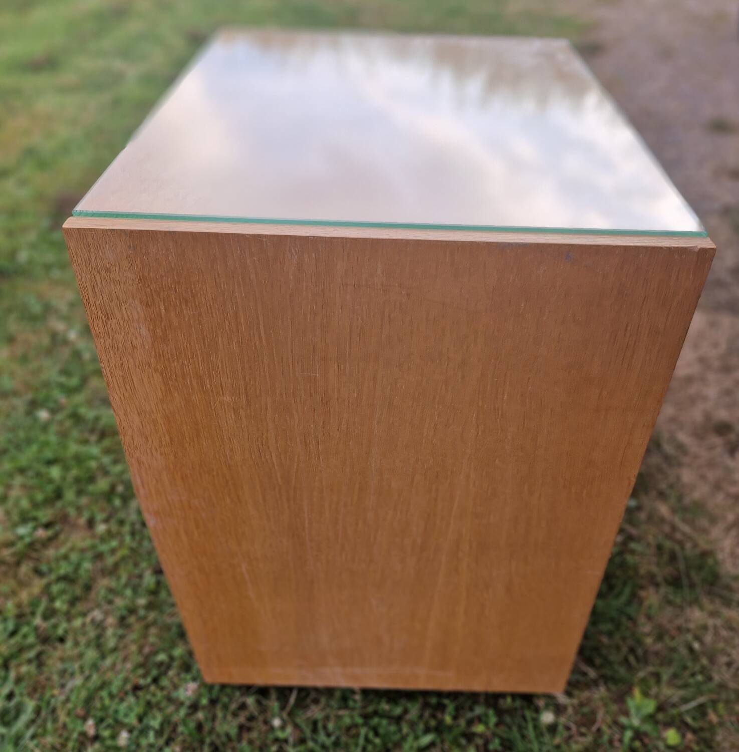 Small vintage oak veneer sideboard from the 1960s