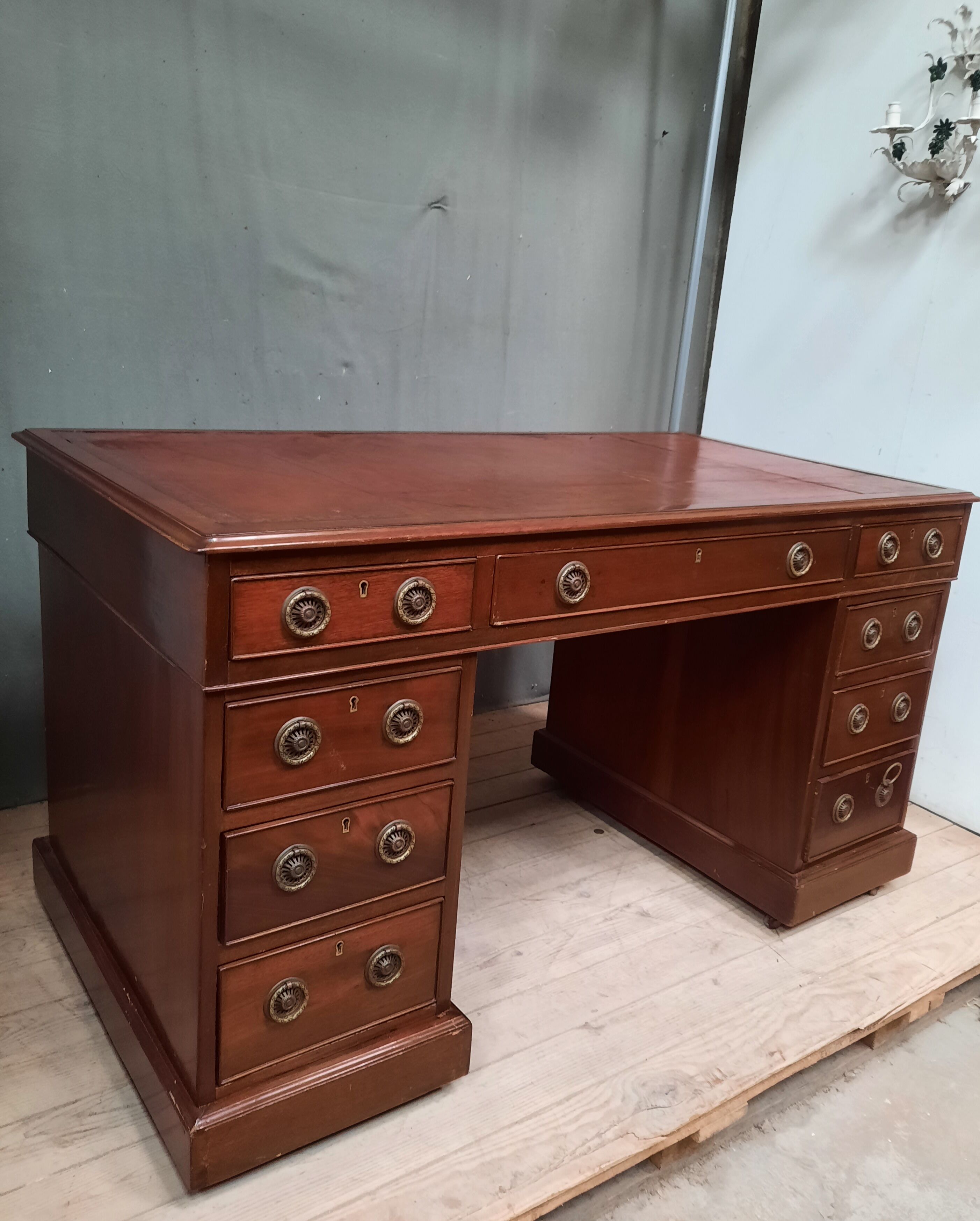English desk with drawers