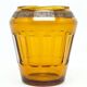 Art Deco vase, honey glass, Bohemia, Czechoslovakia, 1930s