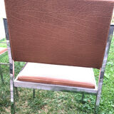 Skai and chrome chairs