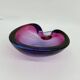Set of 3 Murano Sommerso pink glass bowls, 1970s