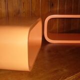 Pair of 2 cubes modular shelves lacquered vintage design