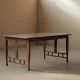 Arts & Crafts table in solid oak, around 1900