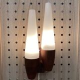 Double opaline applique 1950 "scandinavian design".