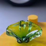 Green Murano glass , 1960's contemporary glass hand made in Italy