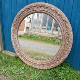 Very imposing wooden mirror