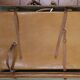 Ensemble de trois valises en cuir vintage