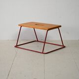 Small vintage wood and metal stool