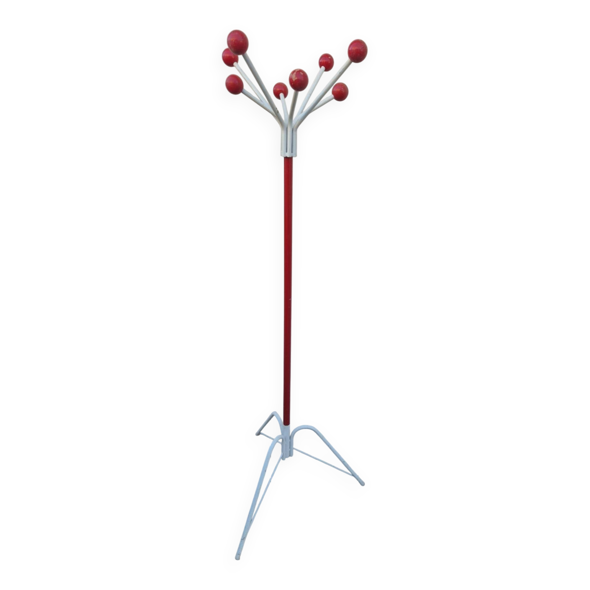 Vintage 1970s parrot coat rack with balls