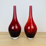 2 Scandinavian vases blown glass model Salong by Johanna Jelinek for Ikea