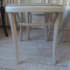 Set of 4 vintage bistro chairs from the 1970s in pearl grey.