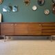 Mid-century sideboard in rosewood and chrome metal