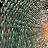 Suspension in green braided rattan