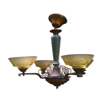 1940 vintage four-light chandelier
