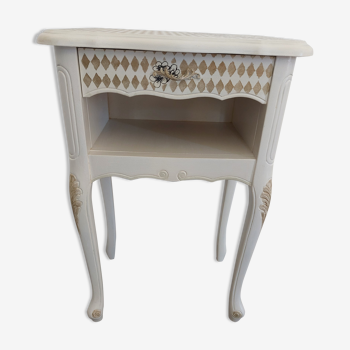 Restyled wooden bedside table