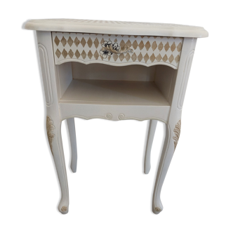 Restyled wooden bedside table