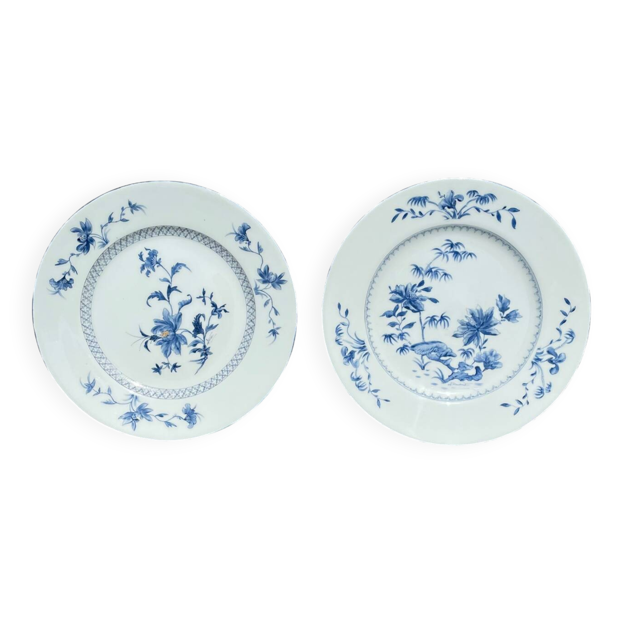 Two 18th century porcelain plates from the East India Company