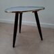 Porte plante tripode en formica gris bleu vintage