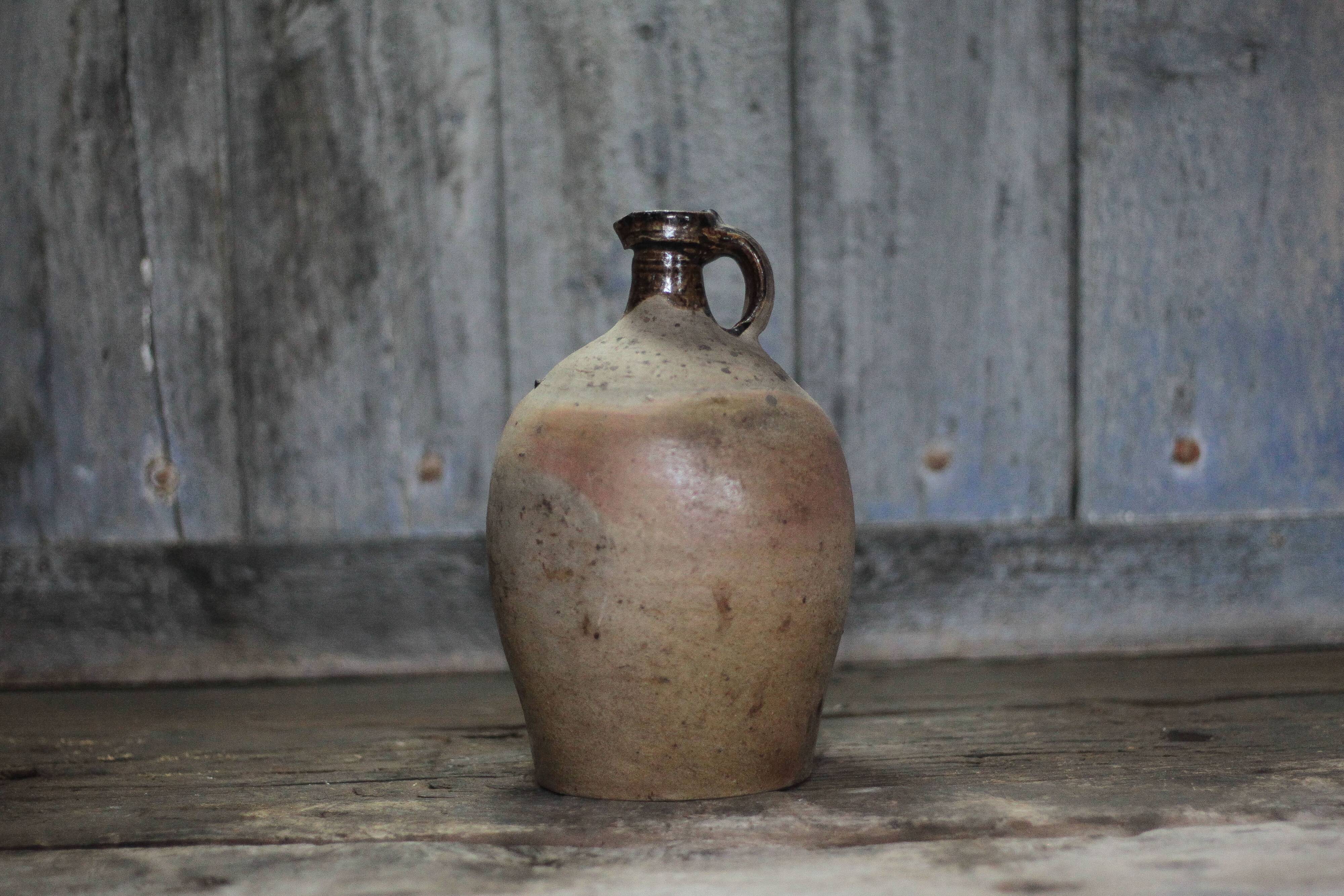 Antique handled pot, antique pot, handled jar, interior decoration.