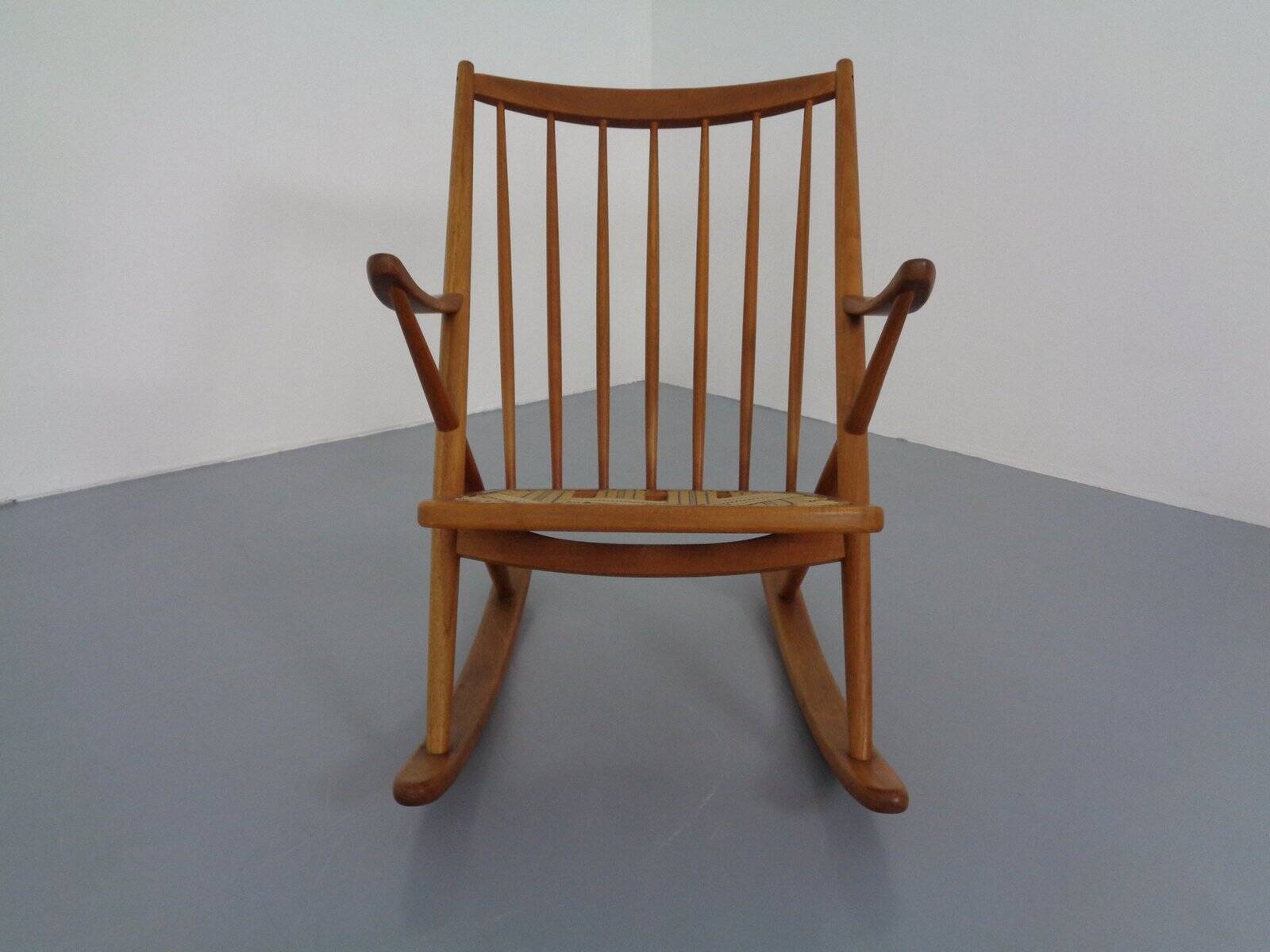 Teak Rocking Chair by Frank Reenskaug for Bramin, Denmark, 1960s