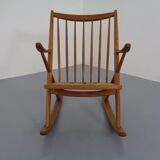 Teak Rocking Chair by Frank Reenskaug for Bramin, Denmark, 1960s