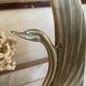 Pair of brass bookends, sculptural swans in Art Nouveau style.