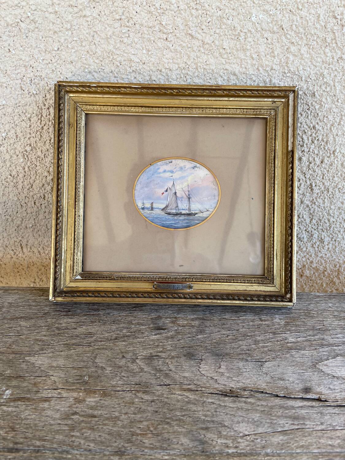 Oval miniature by eugène ciceri