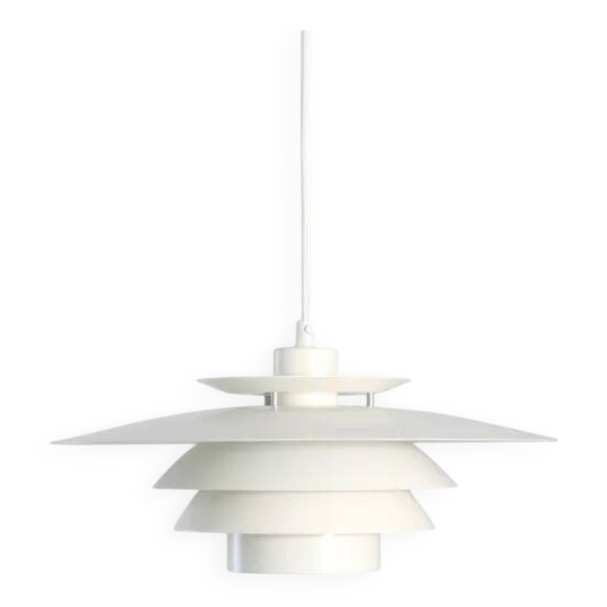 White Danish design pendant lamp, 1970s